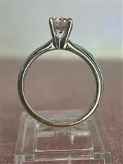 Lady's Diamond Wedding Set 13 Diamonds 1.01 Carat T.W. 14K White Gold 4.9g